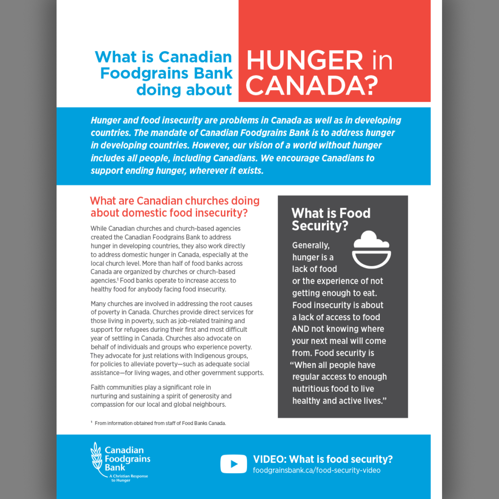 Hunger in Canada | Canadian Foodgrains Bank