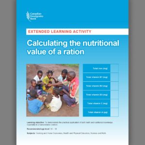 Calculating the nutritional value of a ration